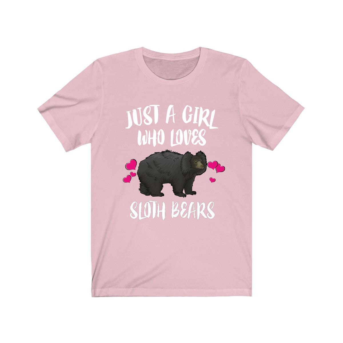 Just A Girl Who Loves Sloth Bears Shirt, Sloth Bear Shirt, Bear Lover Gift, Animal Lover Adult Toddler Infant Kids Gift T-Shirt Image 3
