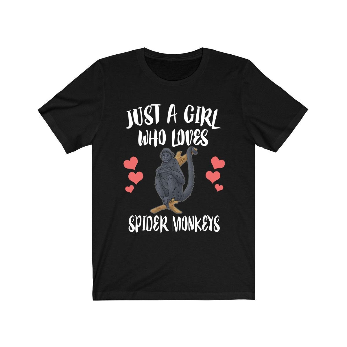 Just A Girl Who Loves Spyder Monkeys Shirt, Monkey Shirt, Animal Lover Adult Toddler Infant Kids Gift T-Shirt Image 4