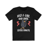 Just A Girl Who Loves Spyder Monkeys Shirt, Monkey Shirt, Animal Lover Adult Toddler Infant Kids Gift T-Shirt Image 4
