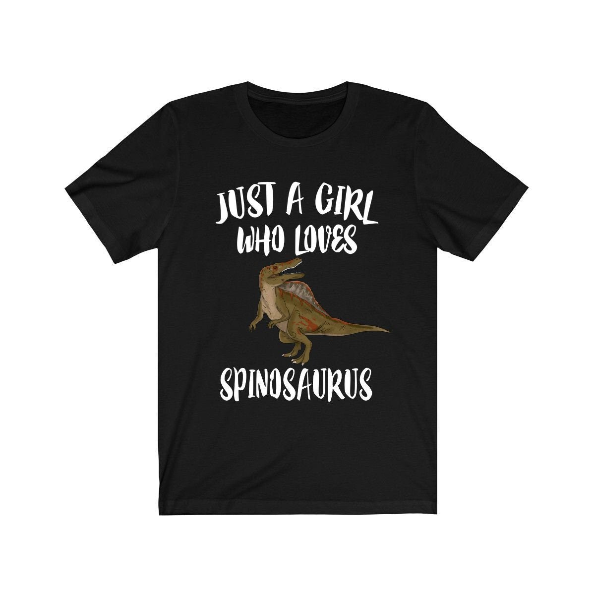 Just A Girl Who Loves Spinosaurus Dinosaur Shirt, Spinosaurus Shirt, Spinosaurus Gift, Animal Lover Adult Toddler Infant Kids Gift T-Shirt Image 2
