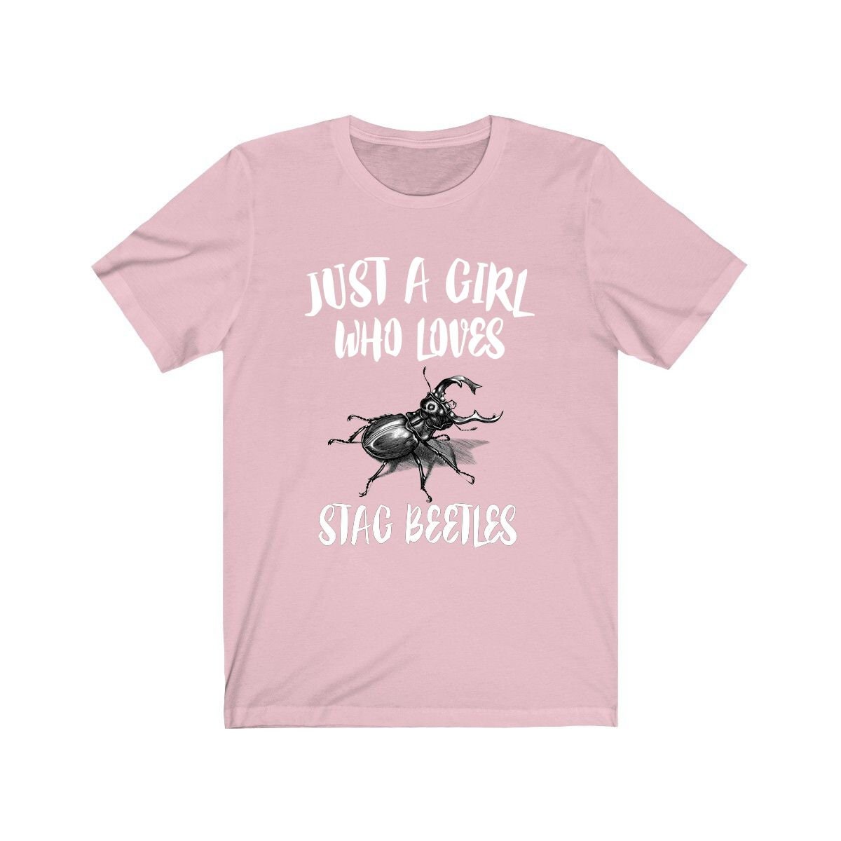 Just A Girl Who Loves Stag Beetles Shirt, Stag Beetle Lover, Beetle Gift, Animal Lover Adult Toddler Infant Kids Gift T-Shirt Image 2