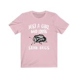 Just A Girl Who Loves Stink Bugs Shirt, Stink Bug Lover Gift, Stink Bug Animal Lover Adult Toddler Infant Kids Gift T-Shirt Image 3