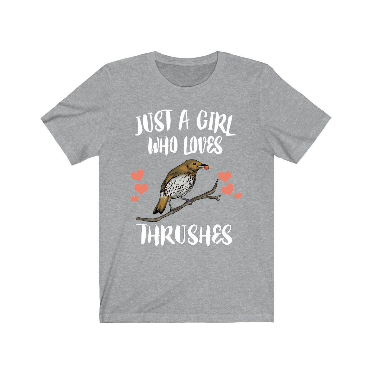 Just A Girl Who Loves Thrushes Shirt, Birds Birding Shirt, Thrush Shirt, Thrush Lover Shirt, Bird Shirt, Animal Adult Toddler Gift T-Shirt Image 3