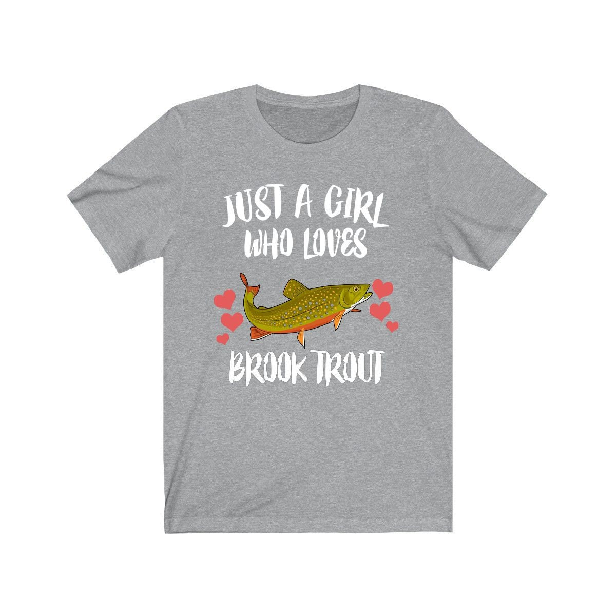 Just A Girl Who Loves Brook Trout Fish Shirt, Trout Lover Gift, Trout Animal Lover Adult Toddler Infant Kids Gift T-Shirt Image 2