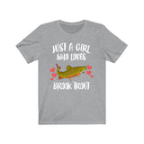 Just A Girl Who Loves Brook Trout Fish Shirt, Trout Lover Gift, Trout Animal Lover Adult Toddler Infant Kids Gift T-Shirt Image 2