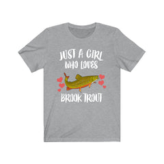Just A Girl Who Loves Brook Trout Fish Shirt - Brook Trout print design