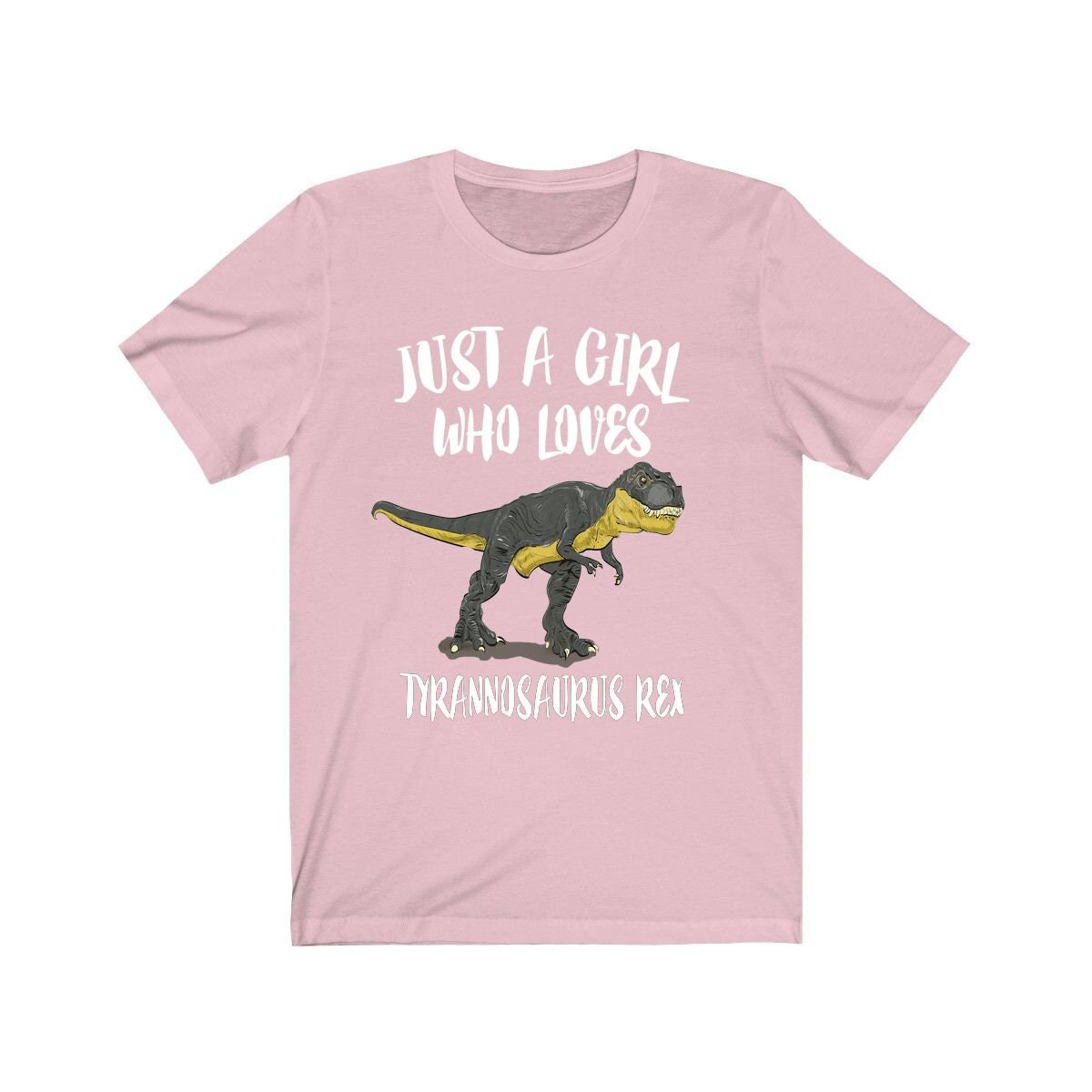 Just A Girl Who Loves Tyrannosaurus Rex Shirt, T-Rex Dinosaur Shirt, Dinosaur Lover Shirt, Animal Adult Toddler Infant Kids Gift T-Shirt Image 2