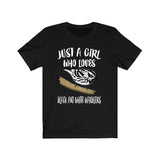 Just A Girl Who Loves Black White Warblers Shirt, Bird Birding Shirt, Warbler Shirt, Animal Lover Adult Toddler Infant Kids Gift T-Shirt Image 3