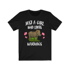 Just A Girl Who Loves Warthogs Shirt - warthog print design
