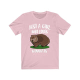 Just A Girl Who Loves Wombats Shirt, Wombat Lover Shirt, Wombat Gift, Animal Lover Adult Toddler Infant Kids Gift T-Shirt Image 2