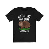 Just A Girl Who Loves Wombats Shirt, Wombat Lover Shirt, Wombat Gift, Animal Lover Adult Toddler Infant Kids Gift T-Shirt Image 4