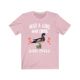 Just A Girl Who Loves Wood Ducks Shirt, Duck Lover Shirt, Wood Duck Gift, Birding Animal Lover Adult Toddler Infant Kids Gift T-Shirt Image 3