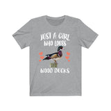 Just A Girl Who Loves Wood Ducks Shirt, Duck Lover Shirt, Wood Duck Gift, Birding Animal Lover Adult Toddler Infant Kids Gift T-Shirt Image 1