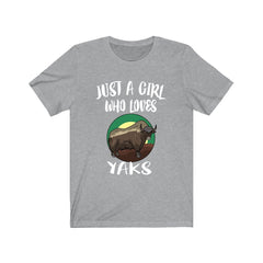 Just A Girl Who Loves Yaks Shirt - yak print design