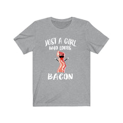 Just A Girl Who Loves Bacon Food Shirt - bacon print design
