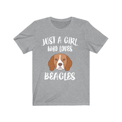 Just A Girl Who Loves Beagles Dogs Shirt - Beagle print design