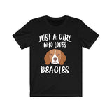 Just A Girl Who Loves Beagles Shirt, Dog Lover Gift, Beagle Shirt, Animal Lover Adult Toddler Infant Kids Gift T-Shirt Image 1