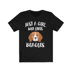 Just A Girl Who Loves Beagles Dogs Shirt - Beagle print design
