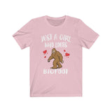 Just A Girl Who Loves Bigfoot Shirt, Bigfoot Lover Gift, Bigfoot Shirt, Animal Lover Adult Toddler Infant Kids Gift T-Shirt Image 3