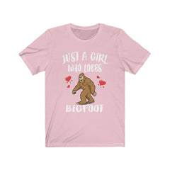 Just a girl who loves bigfoot Sasquatch cryptid forest lover tee