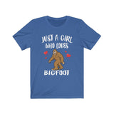 Just A Girl Who Loves Bigfoot Shirt, Bigfoot Lover Gift, Bigfoot Shirt, Animal Lover Adult Toddler Infant Kids Gift T-Shirt Image 4