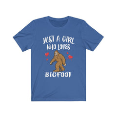 Just a girl who loves bigfoot Sasquatch cryptid forest lover tee