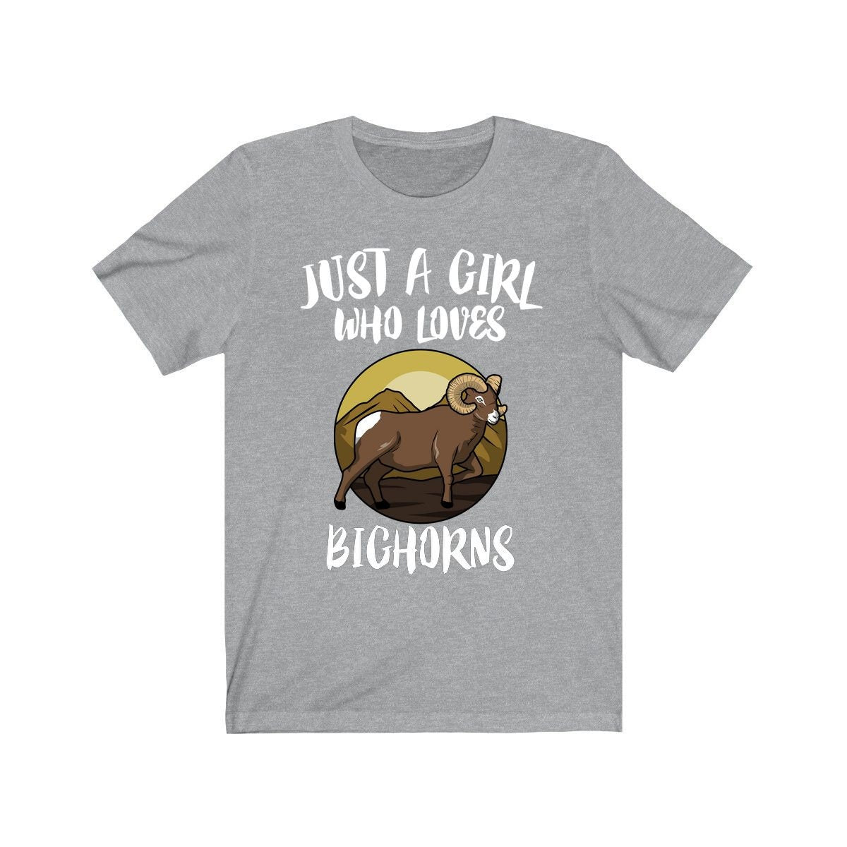 Just A Girl Who Loves Bighorns Sheep Shirt, Bighorn Lover Gift, Animal Lover Adult Toddler Infant Kids Gift T-Shirt Image 1