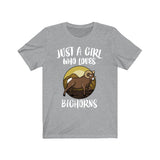 Just A Girl Who Loves Bighorns Sheep Shirt, Bighorn Lover Gift, Animal Lover Adult Toddler Infant Kids Gift T-Shirt Image 1