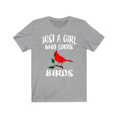 Just A Girl Who Loves Birds Birding Shirt - bird print design