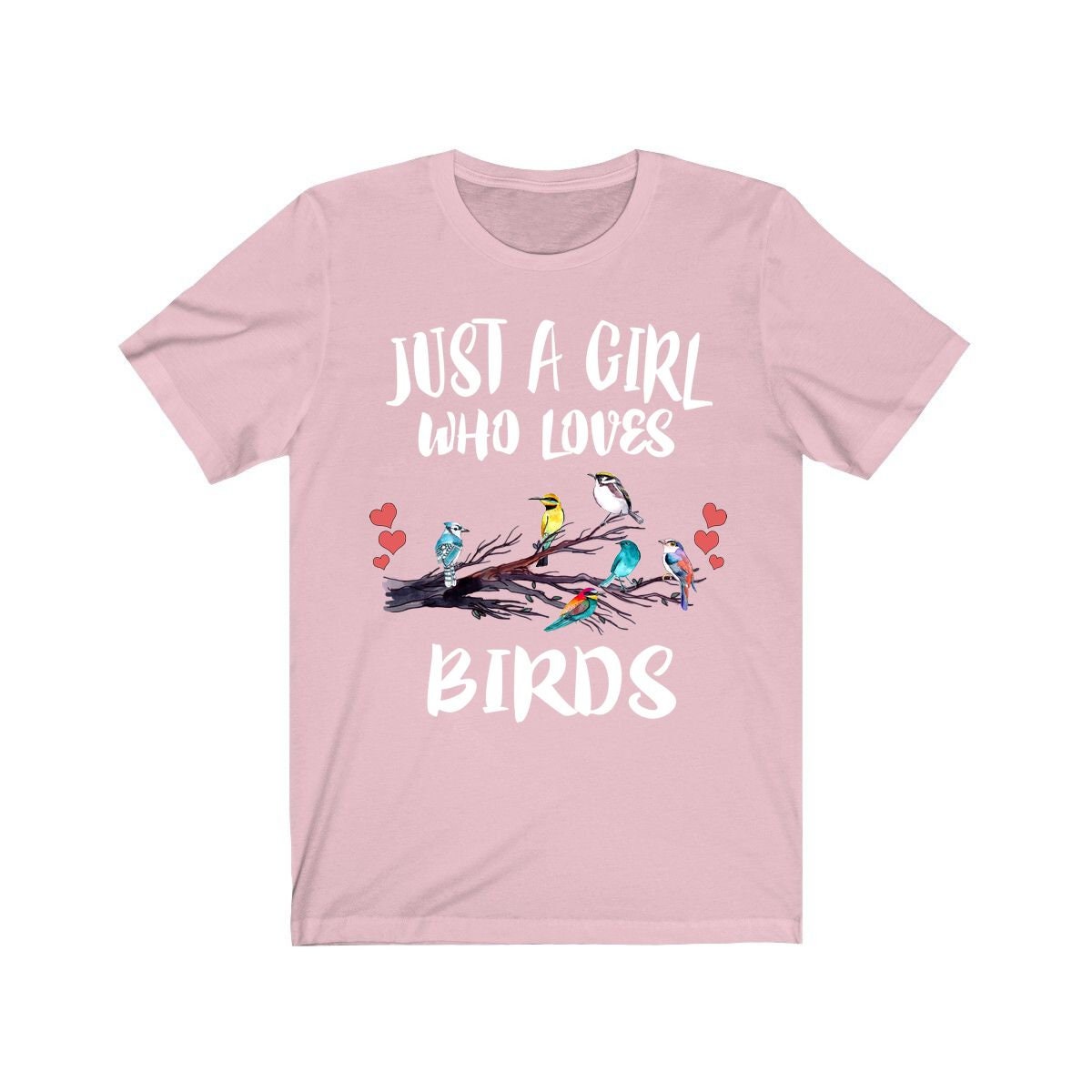 Just A Girl Who Loves Birds Shirt, Birding Gift, Birding Shirt, Bird Lover Gift, Animal Lover Adult Toddler Infant Kids Gift T-Shirt Image 3