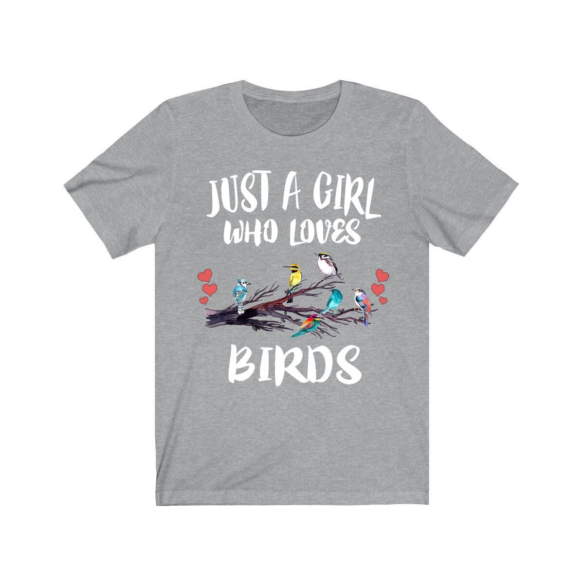 Just A Girl Who Loves Birds Shirt, Birding Gift, Birding Shirt, Bird Lover Gift, Animal Lover Adult Toddler Infant Kids Gift T-Shirt Image 2