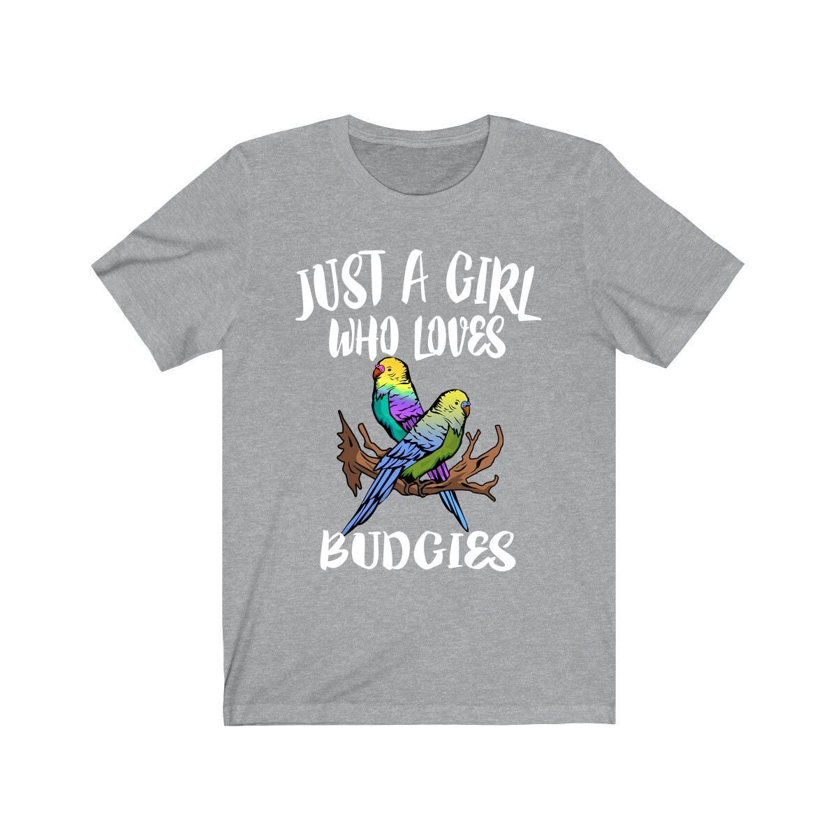 Just A Girl Who Loves Budgies Shirt, Budgie Lover Shirt, Bird Shirt, Budgie Gift, Animal Lover Adult Toddler Infant Kids Gift T-Shirt Image 3
