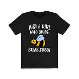 Just A Girl Who Loves Bumblebees Shirt, Bumblebee Lover Shirt, Bumblebee Shirt, Insect Animal Lover Adult Toddler Infant Kids Gift T-Shirt Image 4