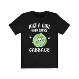 Just A Girl Who Loves Cabbage Shirt, Vegan Vegetables Shirt, Cabbage Lover Adult Toddler Infant Kids Gift T-Shirt Image 1
