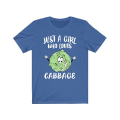 Just a girl who loves cabbage vegan vegetable lover tee