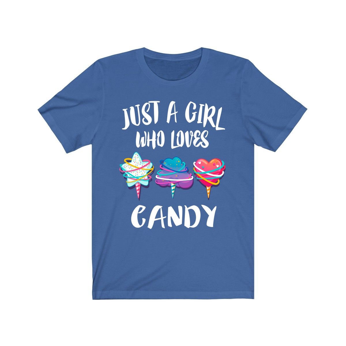Just A Girl Who Loves Candy Food Lover Adult Toddler Infant Kids Gift T-Shirt Image 4