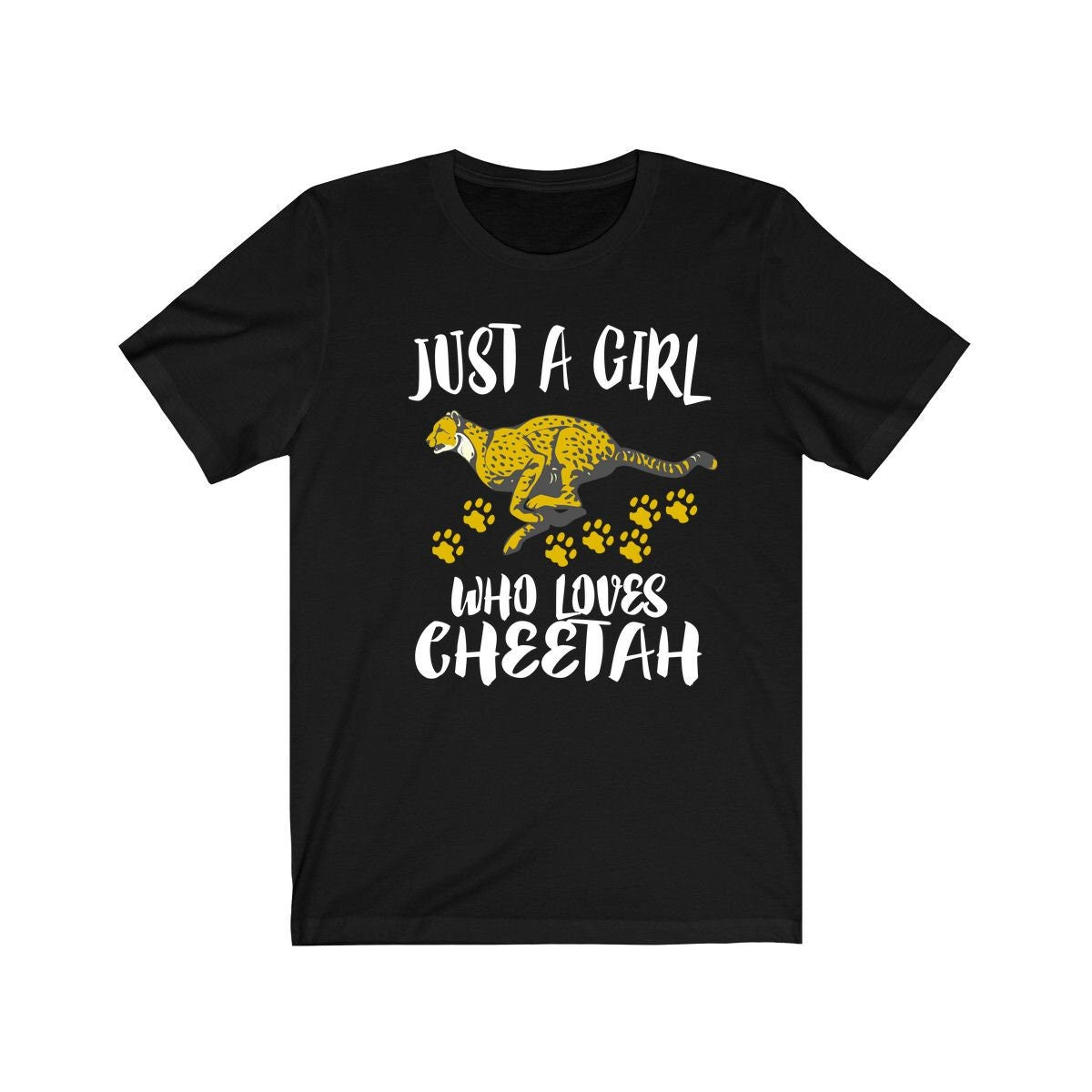 Just A Girl Who Loves Cheetah Shirt, Cheetah Shirt, Cheetah Lover Shirt, African Cheetah, Animal Adult Toddler Infant Kids Gift T-Shirt Image 1