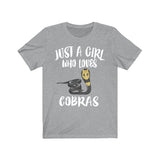 Just A Girl Who Loves Cobras Snakes Shirt, Cobra Lover Shirt, Snake Lover Shirt, Cobra Shirt, Snake Shirt, Snake Shirt, Adult Kids T-Shirt Image 3