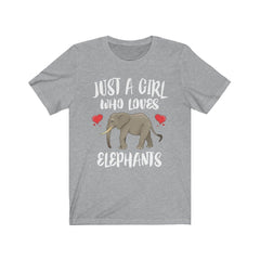 Just a girl who loves elephants savanna gentle giant wildlife tee