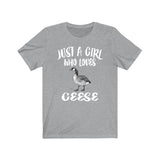 Just A Girl Who Loves Geese Shirt, Geese Shirt, Bird Lover Gift, Geese Owner Gift, Animal Lover Adult Toddler Infant Kids Gift T-Shirt Image 1