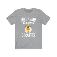 Just A Girl Who Loves Giraffes Shirt - giraffe print design