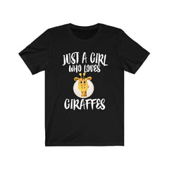 Just A Girl Who Loves Giraffes Shirt - giraffe print design