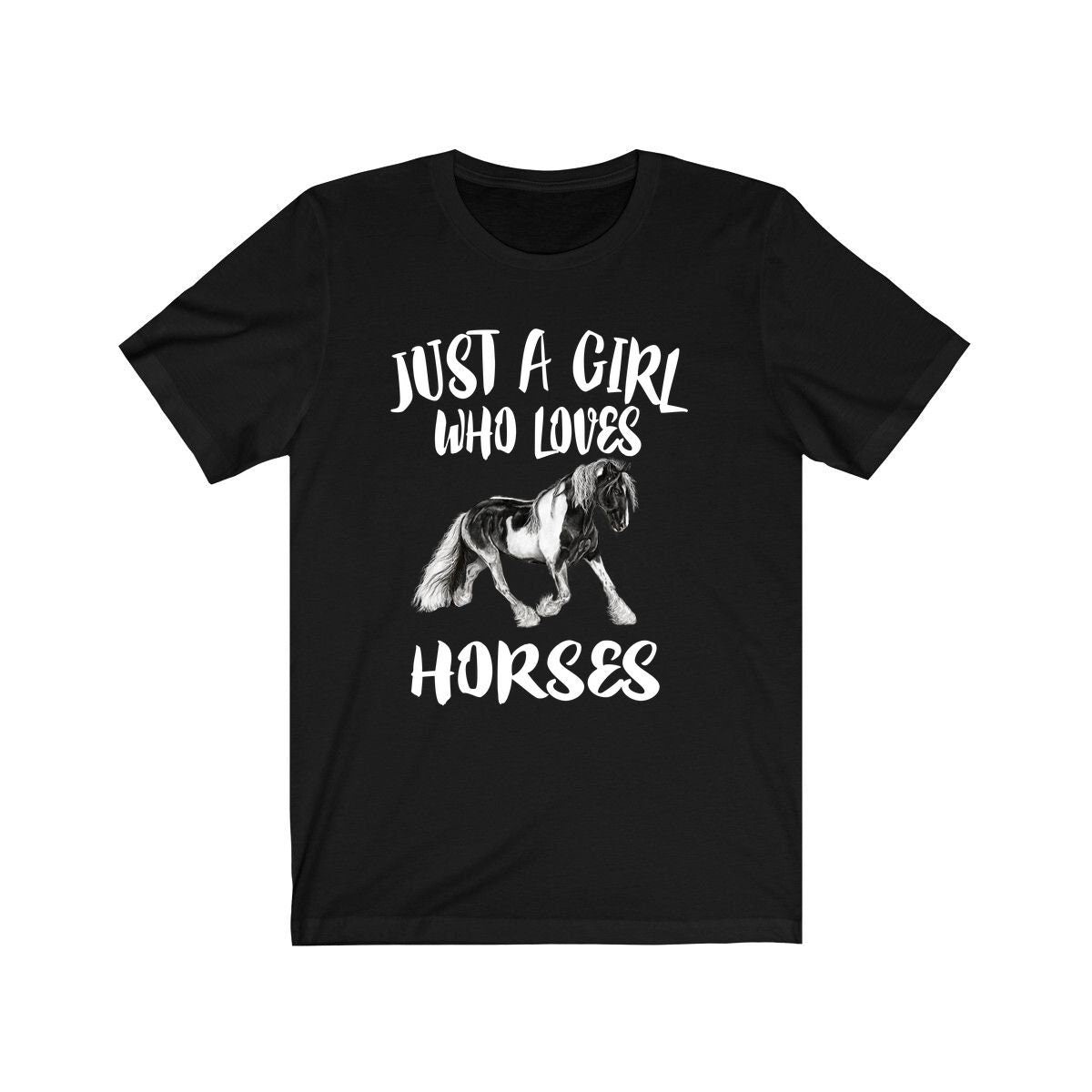Just A Girl Who Loves Horses Shirt, Horse Lover Shirt, Horse Owner Gift, Horse Lover Gift, Adult Toddler Infant Kids Gift T-Shirt Image 4