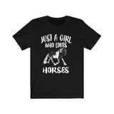 Just A Girl Who Loves Horses Shirt, Horse Lover Shirt, Horse Owner Gift, Horse Lover Gift, Adult Toddler Infant Kids Gift T-Shirt Image 4