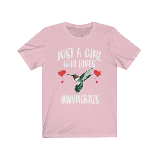 Just a girl who loves hummingbirds tiny iridescent garden bird tee