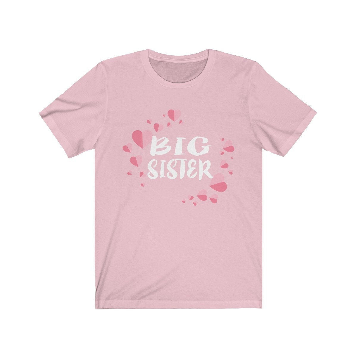 Big Sister Hearts Adult Toddler Kids Gift T-Shirt Image 4