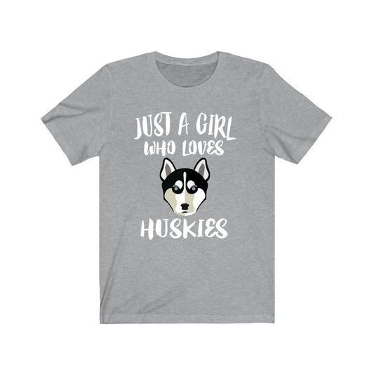 Just A Girl Who Loves Huskies Dogs Shirt - Husky print design
