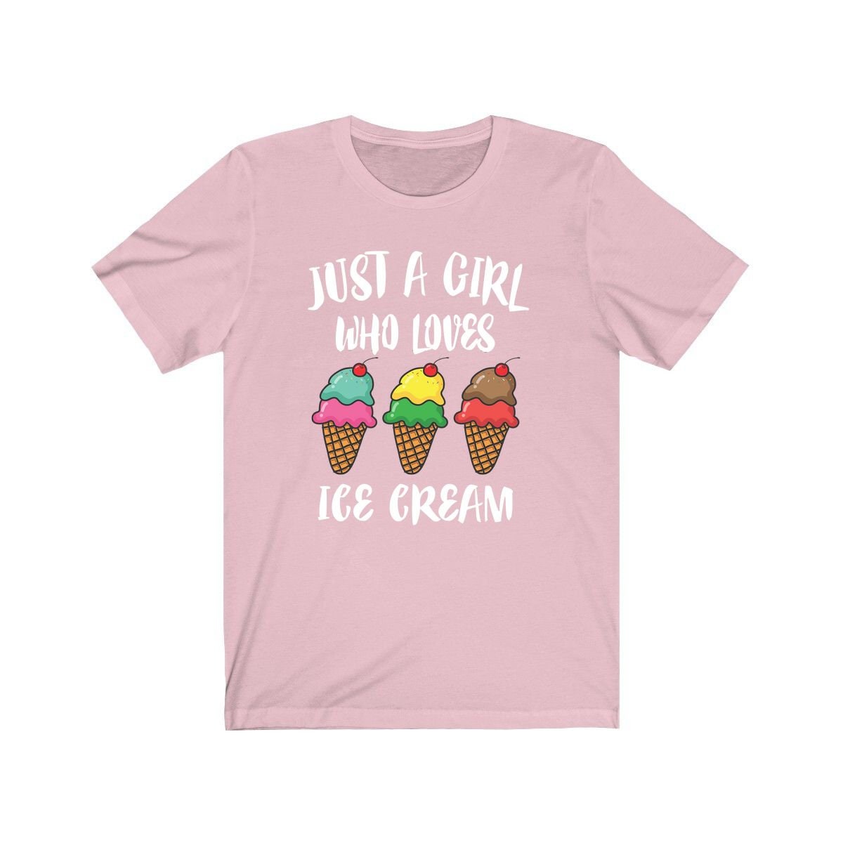 Just A Girl Who Loves Ice Cream Shirt, Ice Cream Lover Shirt, Ice Cream Lover Gift, Ice Cream Shirt, Adult Toddler Infant Kids Gift T-Shirt Image 2