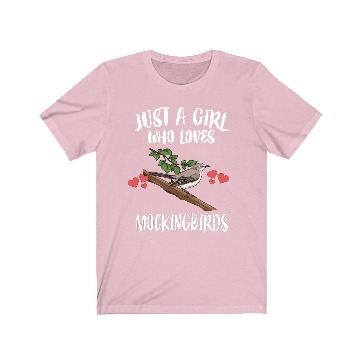 Just A Girl Who Loves Mockingbirds Shirt, Mockingbird Lover Shirt, Bird Lover Gift, Animal Shirt, Adult Toddler Infant Kids Gift T-Shirt Image 3