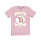 Just A Girl Who Loves Pigs Shirt, Pig Lover Shirt, Pig Lover Gift, Animal Lover Shirt, Adult Toddler Infant Kids Gift T-Shirt Image 2